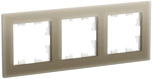 Рамка универсальная Systeme Electric AtlasDesign Nature 3-м. стекло шампань картинка
